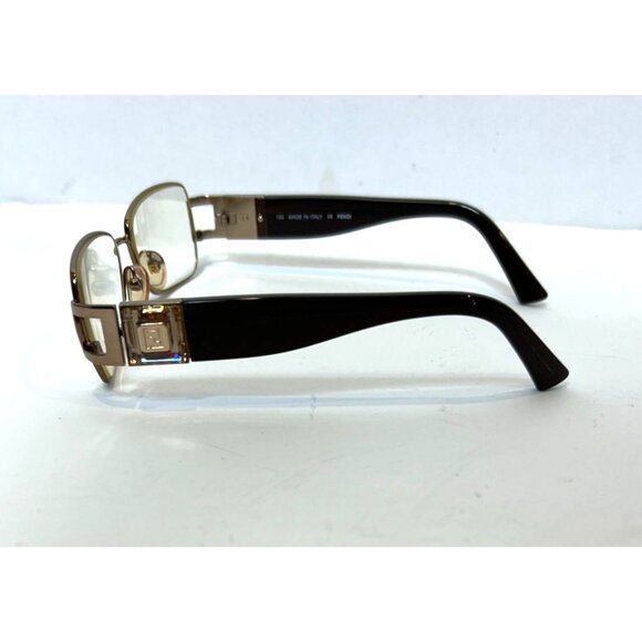 Fendi F773R 714 Brown Rhinestone Rectangular Eyeglasses Frames Made In Italy 52[ - Picture 5 of 14